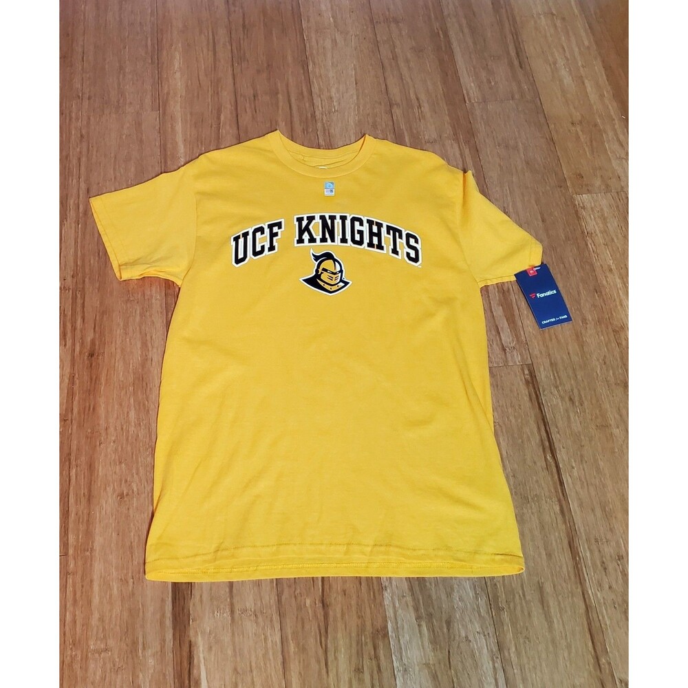 NWT Fanatics UCF Knights Gold Yellow Short Sleeve T-Shirt Size M